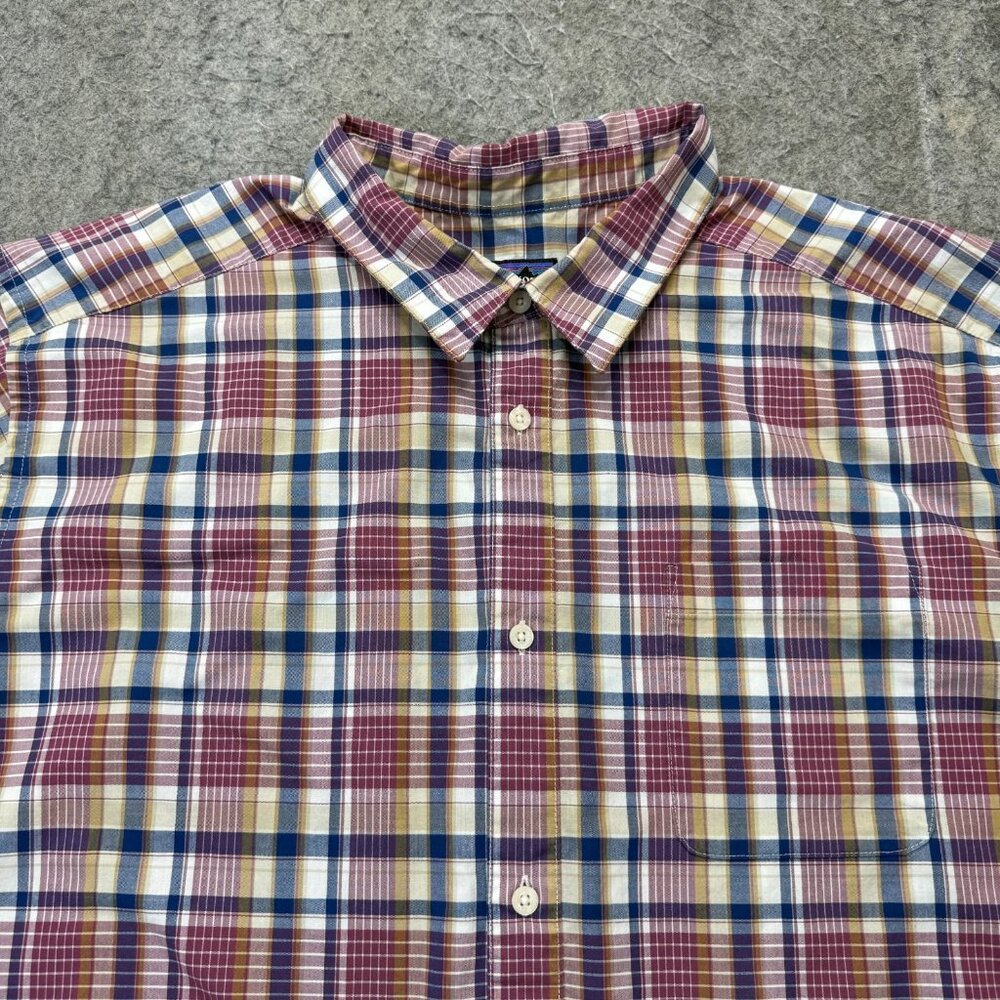 Patagonia Go-To Shirt Men 2XL XXL Plaid Short Sleeve 52690 Cotton Poly Blend
